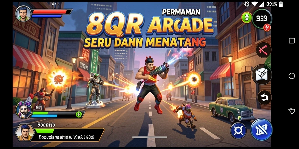 Tangkapan layar dari gameplay seru di 8QR yang menampilkan aksi arcade.