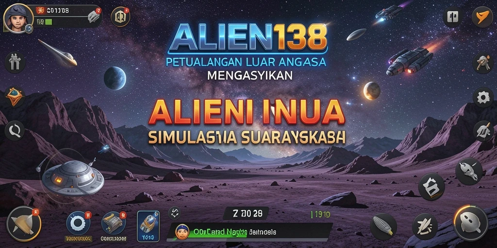 Tampilan gameplay ALIEN138 yang menampilkan eksplorasi luar angkasa yang mendebarkan.