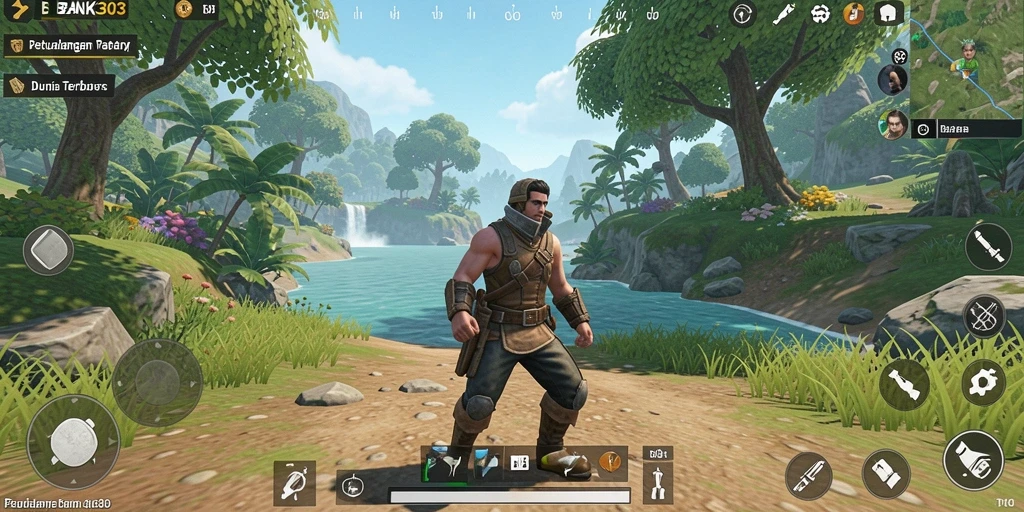 Screenshot BANK303 yang menunjukkan gameplay Open World yang mendebarkan.