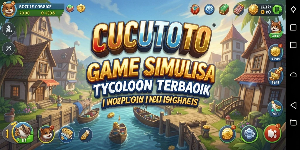 Screenshot gameplay CUCUTOTO menampilkan suasana bisnis yang dinamis.