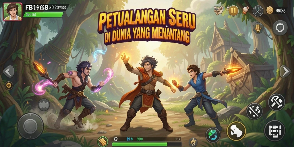 Tampilan aksi seru dari gameplay FB168 yang penuh petualangan.