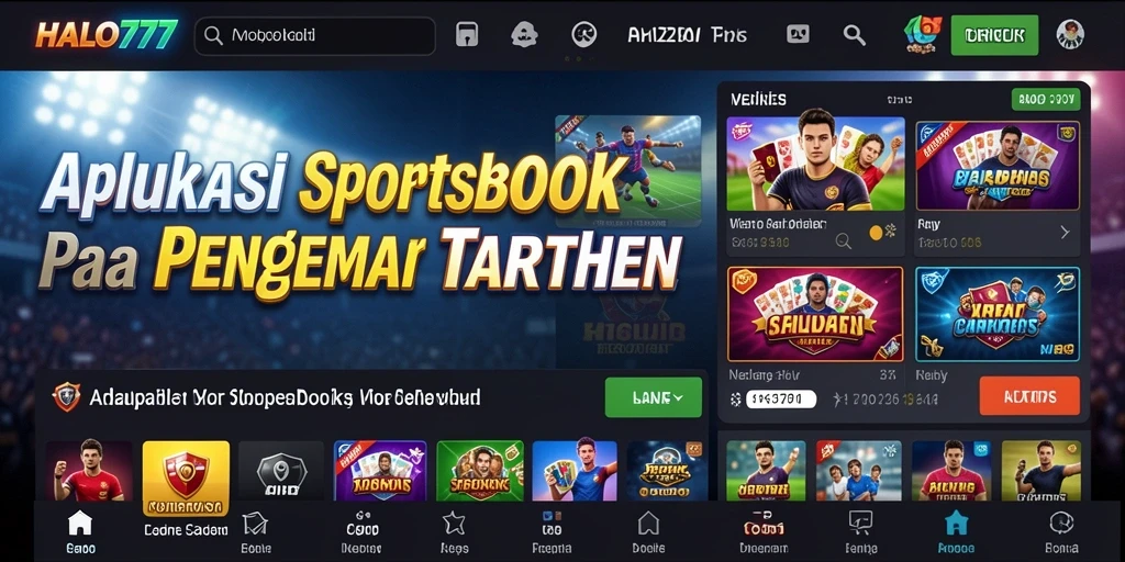 Tampilan gameplay Sportsbook HALO777 yang inovatif dan interaktif.