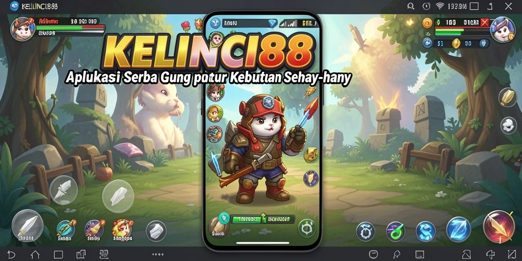 Screenshot utama KELINCI88 menampilkan antarmuka pengguna yang sederhana dan efektif.
