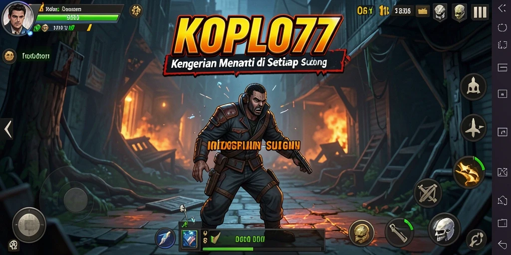 Tangkapan layar menampilkan suasana mencekam dalam gameplay KOPLO77.
