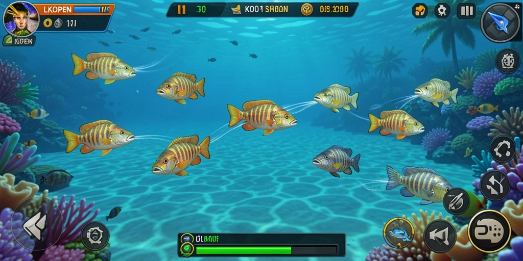 Screenshot utama menampilkan gameplay seru Tembak Ikan di LKOPEN.
