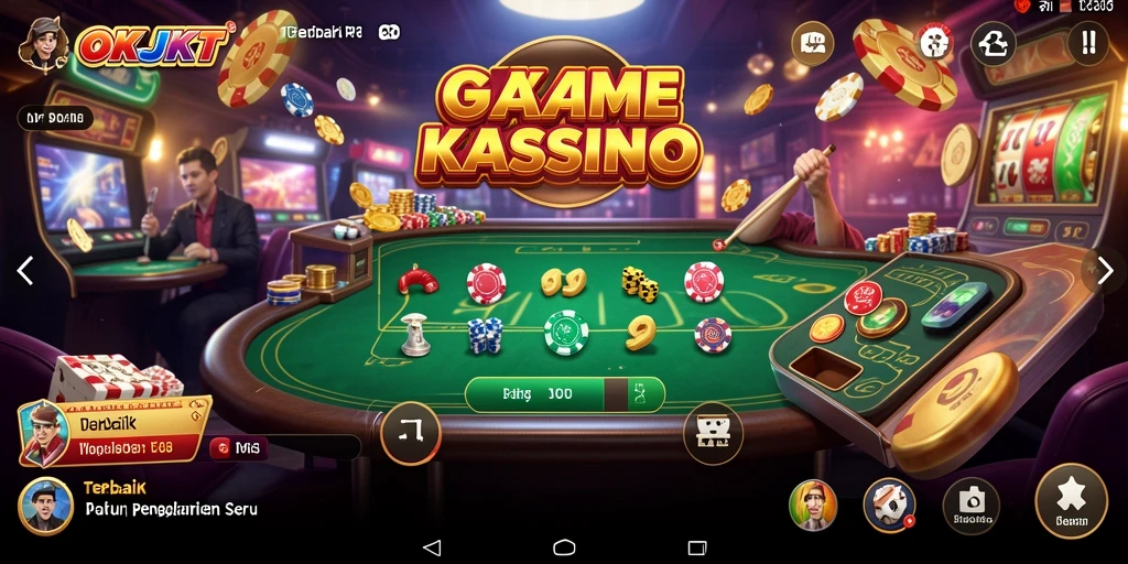 Gameplay seru dan menarik di aplikasi Kasino OKJKT.