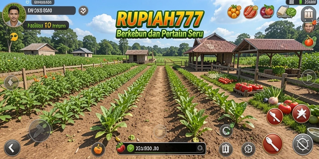 Tampilan gameplay RUPIAH777 yang memukau saat berkebun.