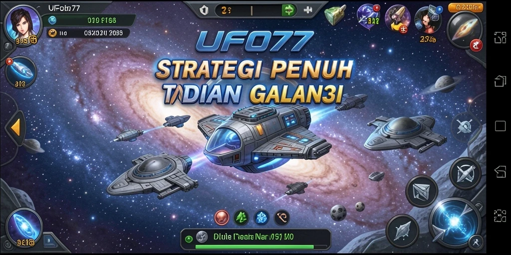 Tampilan seru gameplay UFO77 dengan aksi strategi luar angkasa.