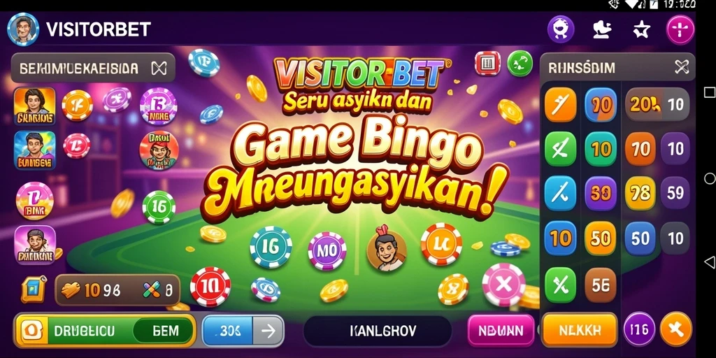 Tampilan gameplay seru di VISITORBET Bingo.